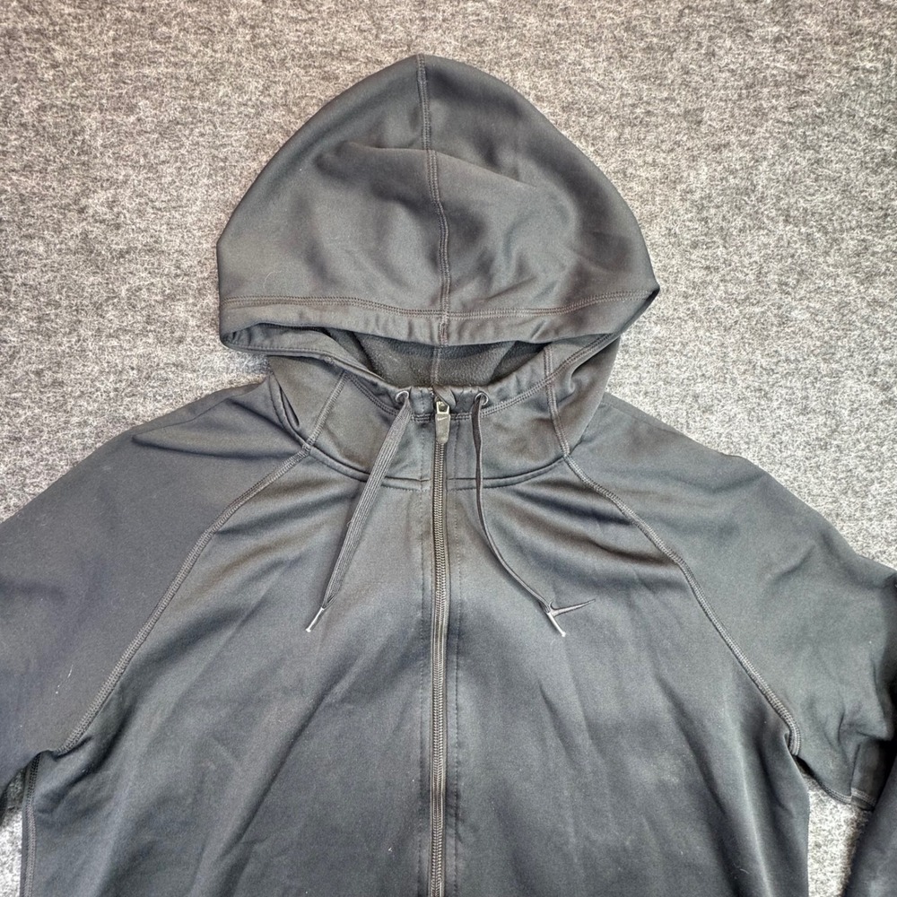 Nike Therma-FIT Hoodie‎ Mens Large Black Full Zip Fleece Jacket Sweatshirt - Picture 2 of 14